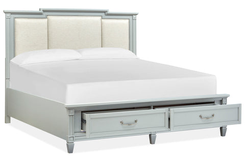 Glenbrook - Complete Panel Storage Bed With Upholstered Headboard - Premium Storage Beds from Magnussen Furniture - Just $1557! Shop now at brett interiors