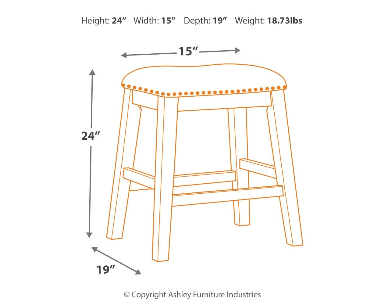 Caitbrook - Gray - Upholstered Stool (Set of 2) - Premium Stool Sets from Signature Design by Ashley® - Just $179.05! Shop now at brett interiors