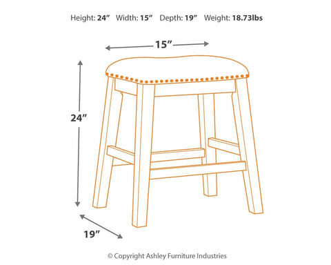 Caitbrook - Gray - Upholstered Stool (Set of 2) - Premium Stool Sets from Signature Design by Ashley® - Just $179.05! Shop now at brett interiors