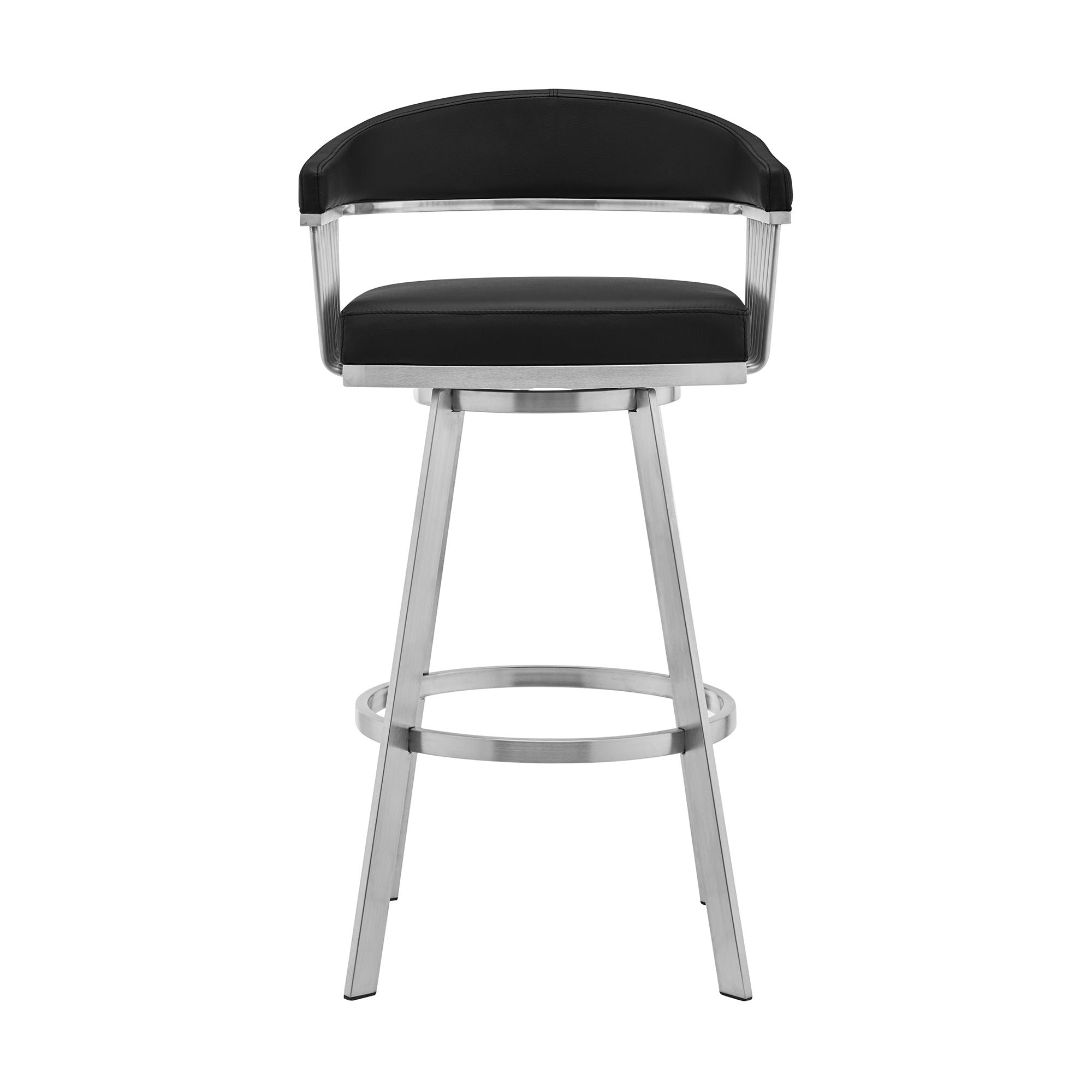 Chelsea - Brushed Stainless Steel Swivel Bar Stool - Premium Counter Height (24"-27") from Armen Living - Just $427.50! Shop now at brett interiors