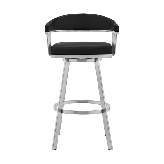 Chelsea - Brushed Stainless Steel Swivel Bar Stool - Premium Counter Height (24"-27") from Armen Living - Just $427.50! Shop now at brett interiors