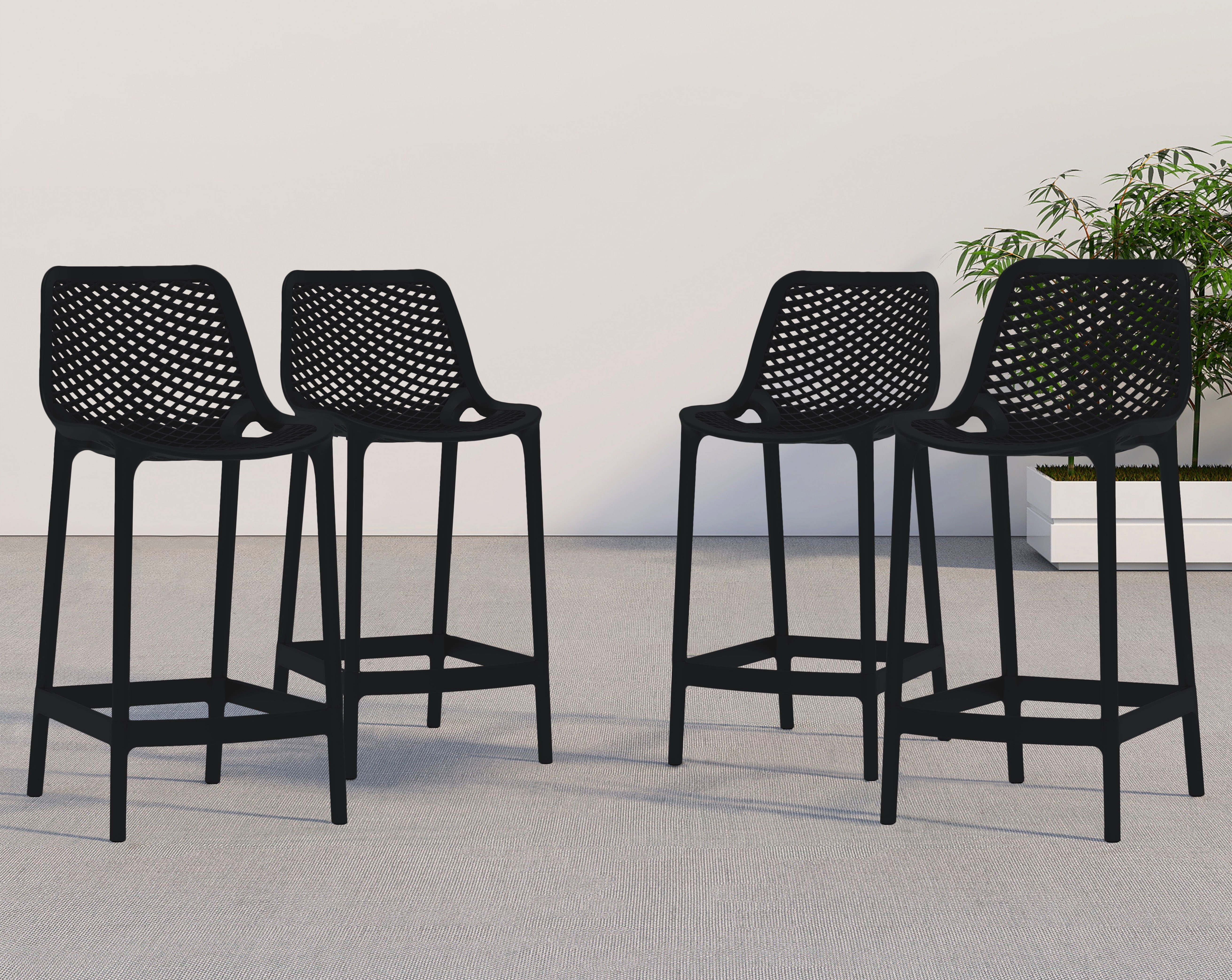 Mykonos - Outdoor Patio Stool Set - Premium Stool Sets from Meridian Furniture - Just $750! Shop now at brett interiors