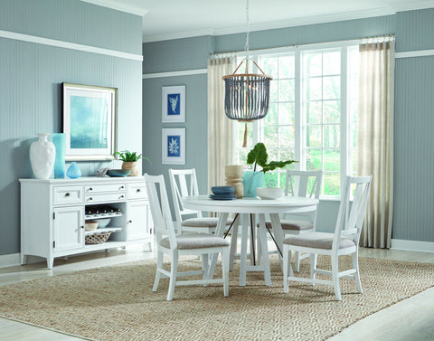 Heron Cove - Round Dining Table - Chalk White - Premium Dining Tables from Magnussen Furniture - Just $959! Shop now at brett interiors