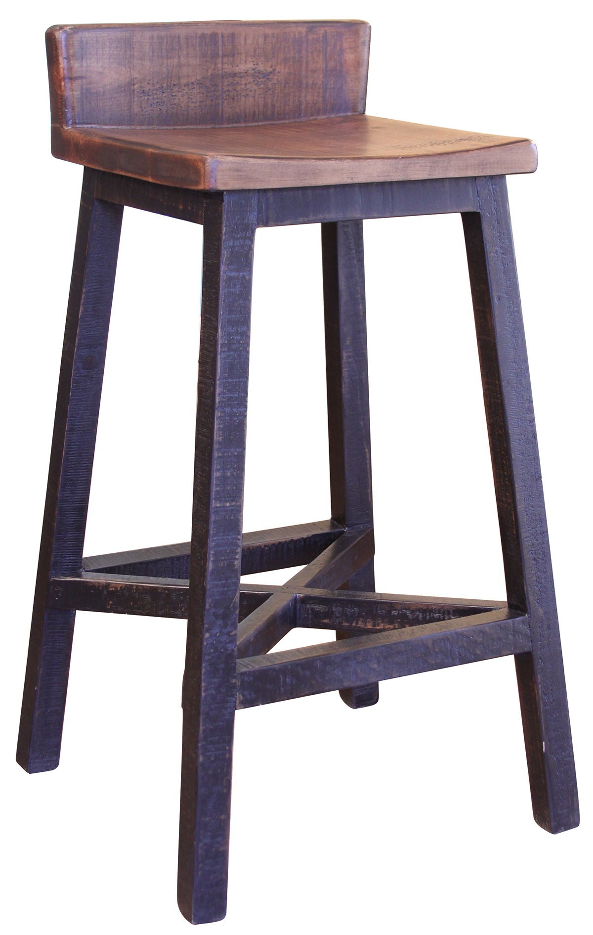 Pueblo - Wooden Seat & Base Stool - Premium Counter Height (24"-27") from International Furniture Direct - Just $205! Shop now at brett interiors