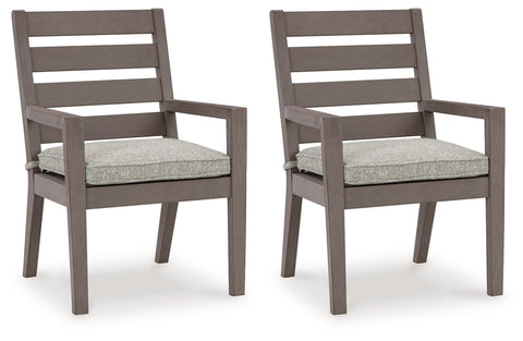 Hillside Barn - Gray / Brown - Arm Chair With Cushion (Set of 2) - Premium Chair Sets from Signature Design by Ashley® - Just $1279.18! Shop now at brett interiors