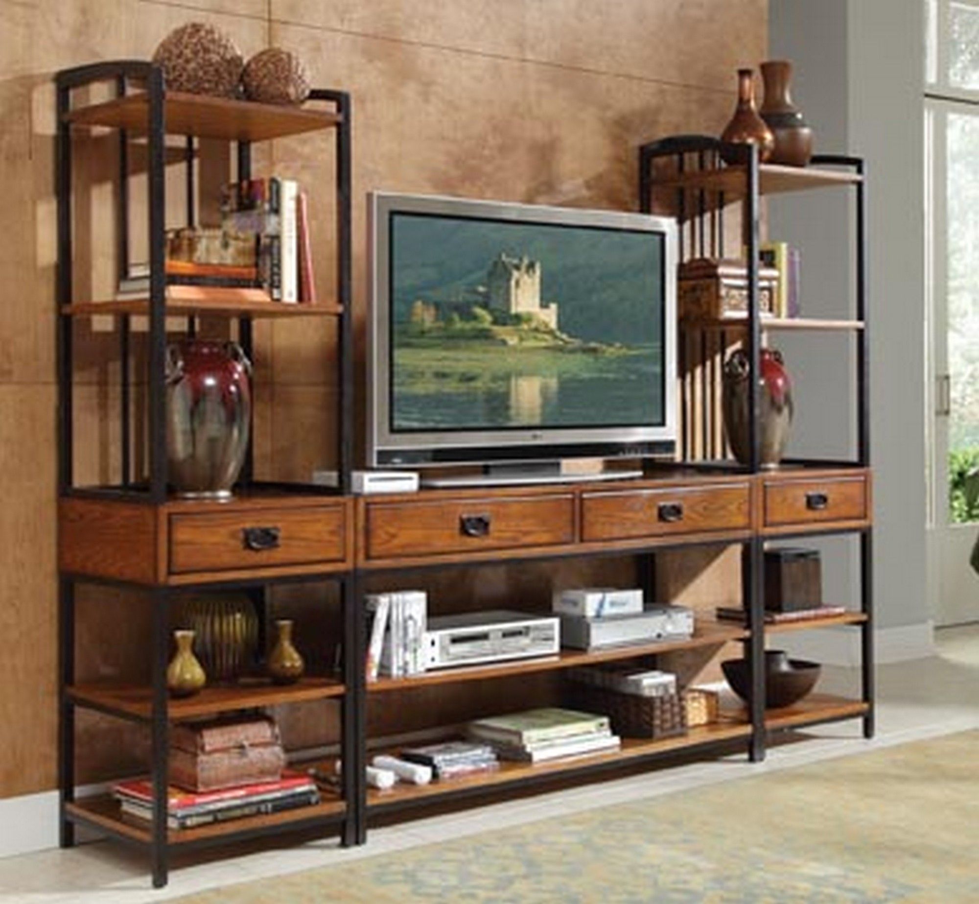 Modern - Craftsman Media Stand - Premium Bridges & Piers from Homestyles - Just $3249.98! Shop now at brett interiors