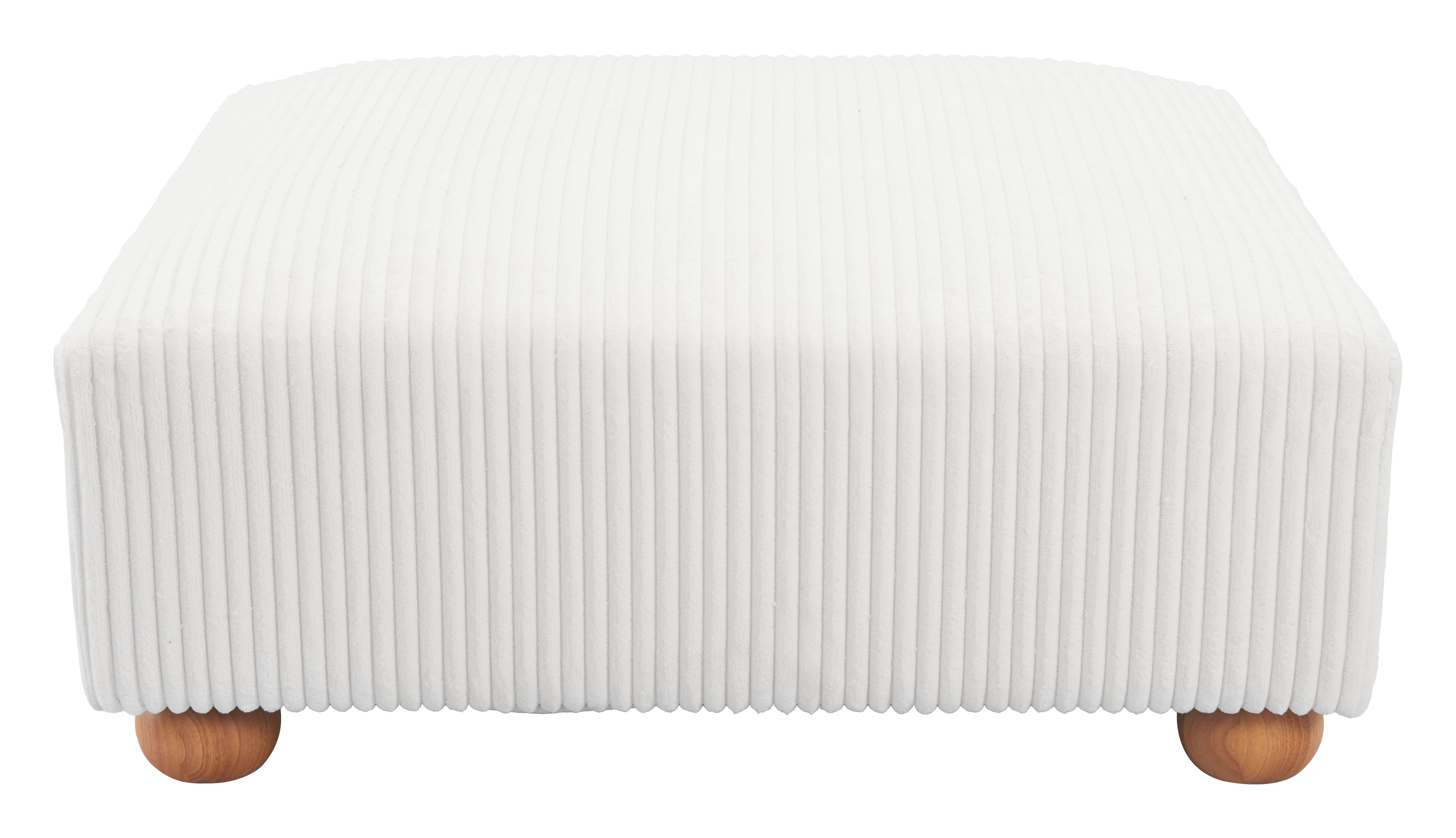 Tayte - Ottoman - White - Premium Upholstered Ottomans from Zuo Modern - Just $1575! Shop now at brett interiors