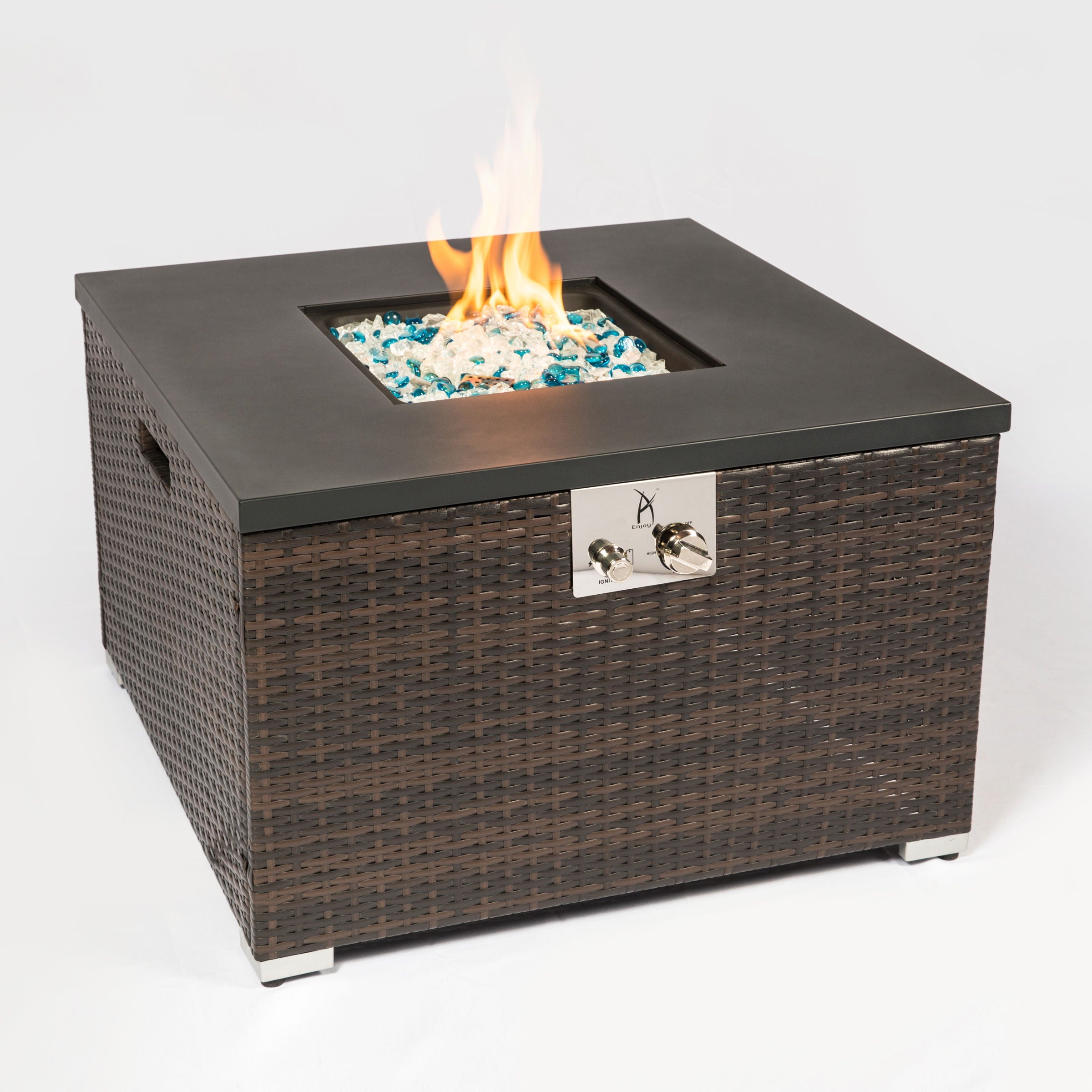 Outdoor Rectangle Fire Pit Table And Propane Tank Cover - Premium Fire Pits from AS Outdoor Heating - Just $163! Shop now at brett interiors