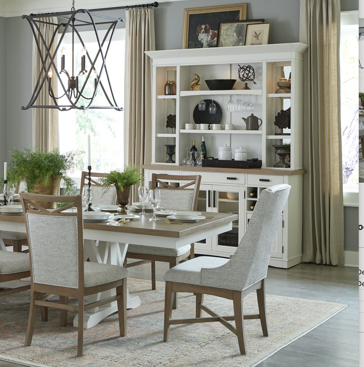 Americana Modern Dining - Buffet and Display Hutch - Cotton - Premium Hutches & Buffets from Parker House - Just $2247.50! Shop now at brett interiors