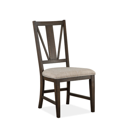 Westley Falls - Dining Side Chair With Upholstered Seat (Set of 2) - Graphite - Premium Chair Sets from Magnussen Furniture - Just $580! Shop now at brett interiors