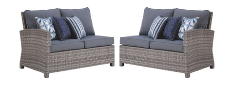 Salem Beach - Gray - 3 Pc. - Sectional Lounge - Premium Stationary Sectionals from Signature Design by Ashley® - Just $3029.38! Shop now at brett interiors