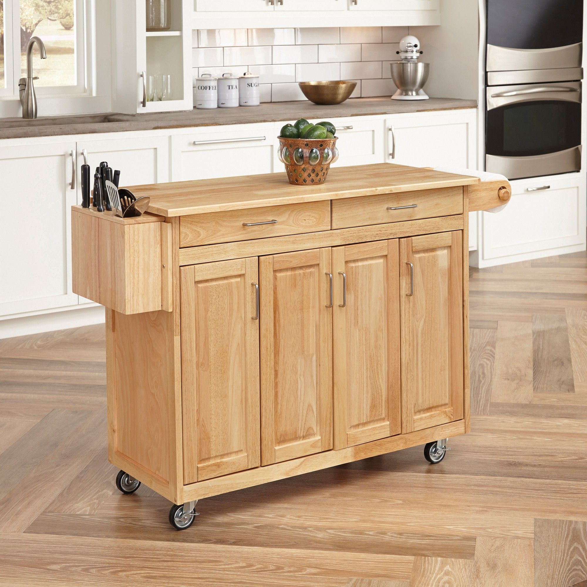 General Line - Kitchen Cart With 2 Drawers - Light Brown - 35.5" - Premium Bars & Bar Carts from Homestyles - Just $1499.98! Shop now at brett interiors