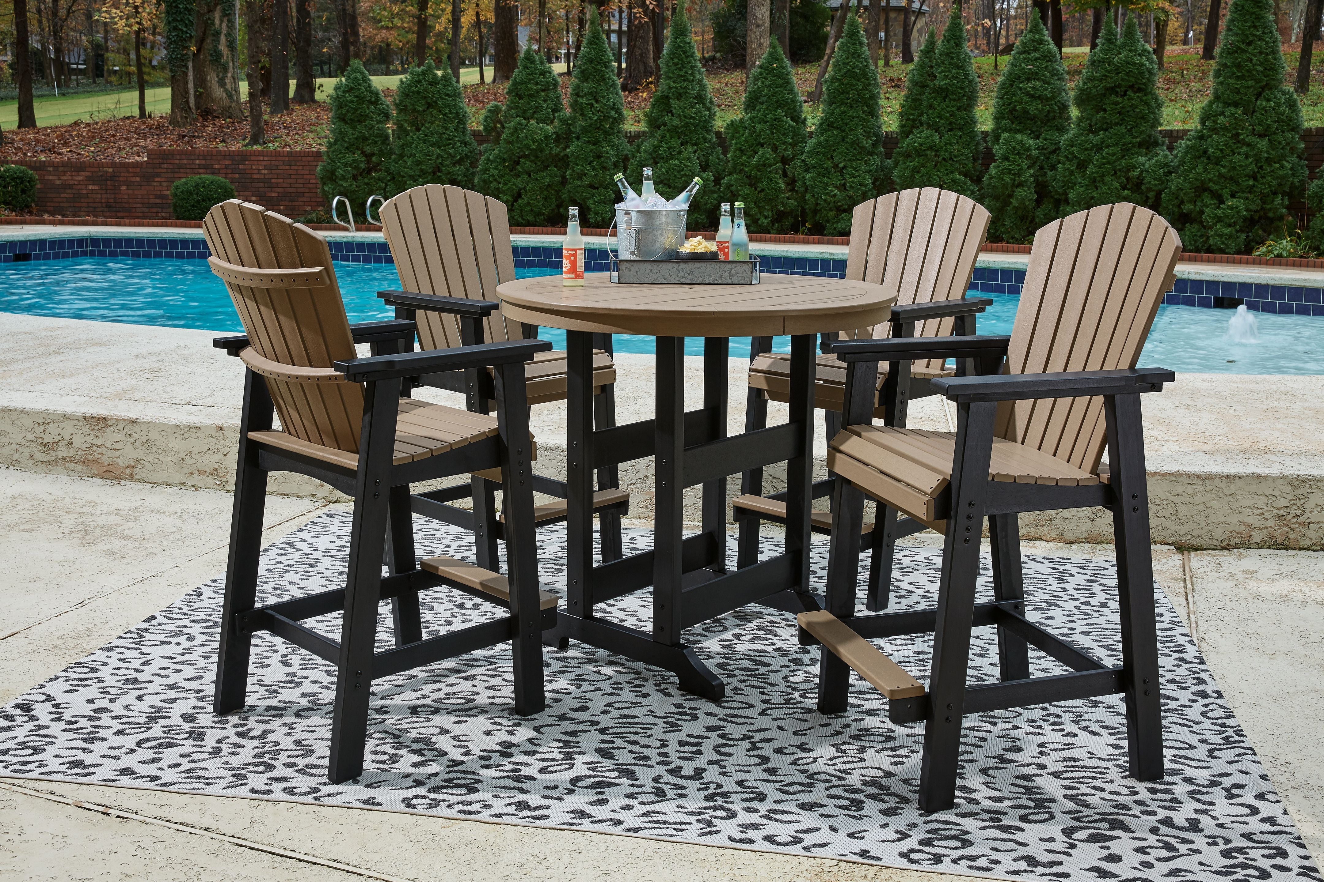 Fairen Trail - Black / Driftwood - 5 Pc. - Dining Set With 4 Chairs - Premium 5 Piece Outdoor Sets from Signature Design by Ashley® - Just $3747.98! Shop now at brett interiors