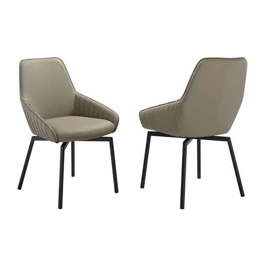 Shilo - Swivel Upholstered Dining Chair (Set of 2) - Premium Chair Sets from Armen Living - Just $575! Shop now at brett interiors