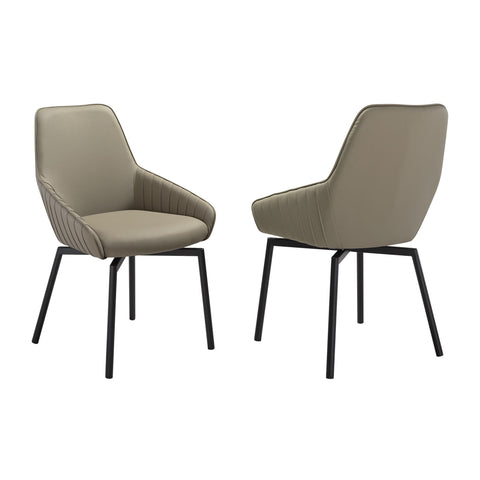 Shilo - Swivel Upholstered Dining Chair (Set of 2) - Premium Chair Sets from Armen Living - Just $575! Shop now at brett interiors