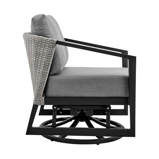 Palma - Outdoor Patio Swivel Lounge Chair - Gray - Premium Lounge Chairs from Armen Living - Just $1562.50! Shop now at brett interiors