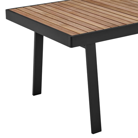 Nofi - Outdoor Patio Dining Table - Charcoal / Teak - Premium Dining Tables from Armen Living - Just $2297.50! Shop now at brett interiors