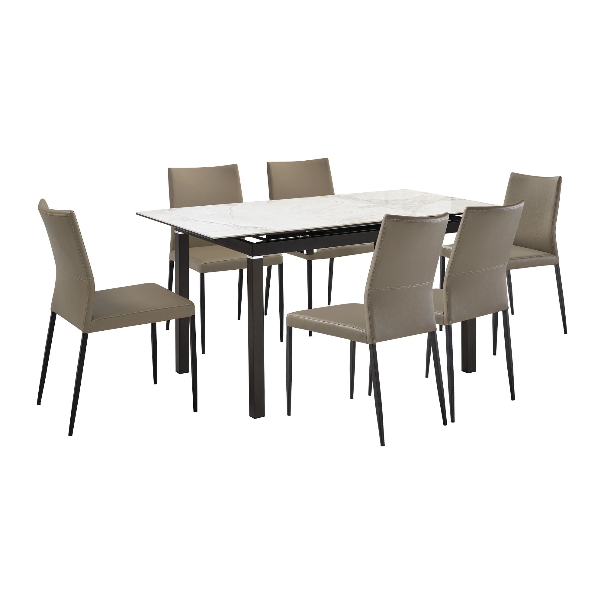 Giana Kash - Extendable Dining Set - Premium 5 Piece Dining Room Sets from Armen Living - Just $2187.50! Shop now at brett interiors