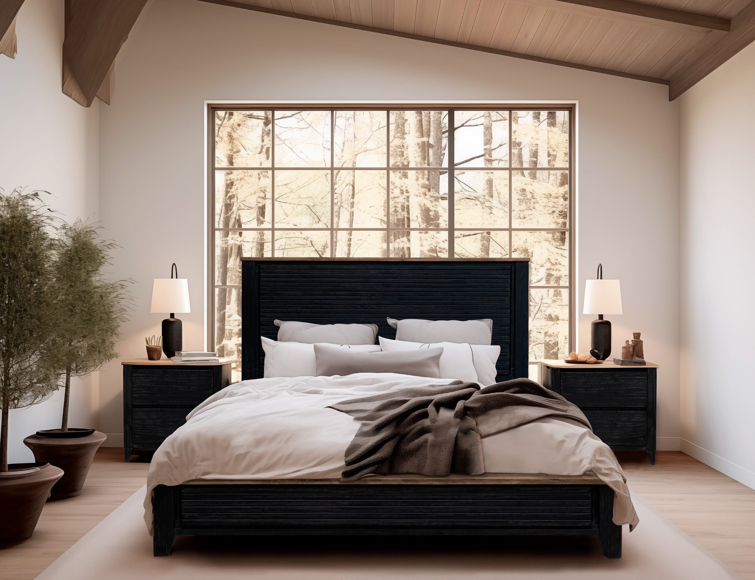 Empire - Mirror - Satin Black / Brown - Premium Bedroom Mirrors from International Furniture Direct - Just $287.50! Shop now at brett interiors