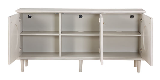 Palias - Three Door Credenza - White - Premium Credenzas from Coast2Coast Home - Just $3135! Shop now at brett interiors