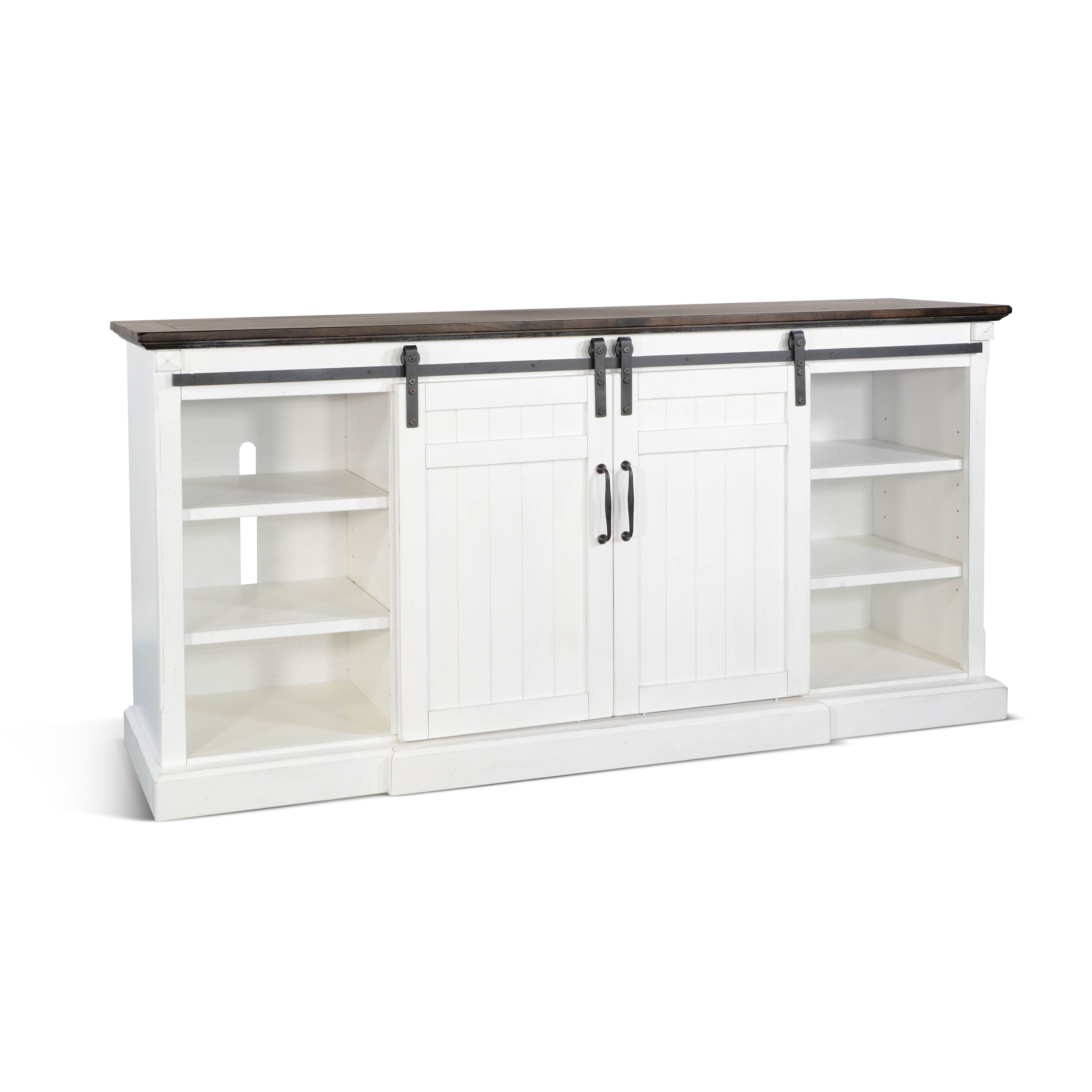 Carriage House - TV Console With Fireplace Option - White - Premium TV Stands from Sunny Designs - Just $1428! Shop now at brett interiors