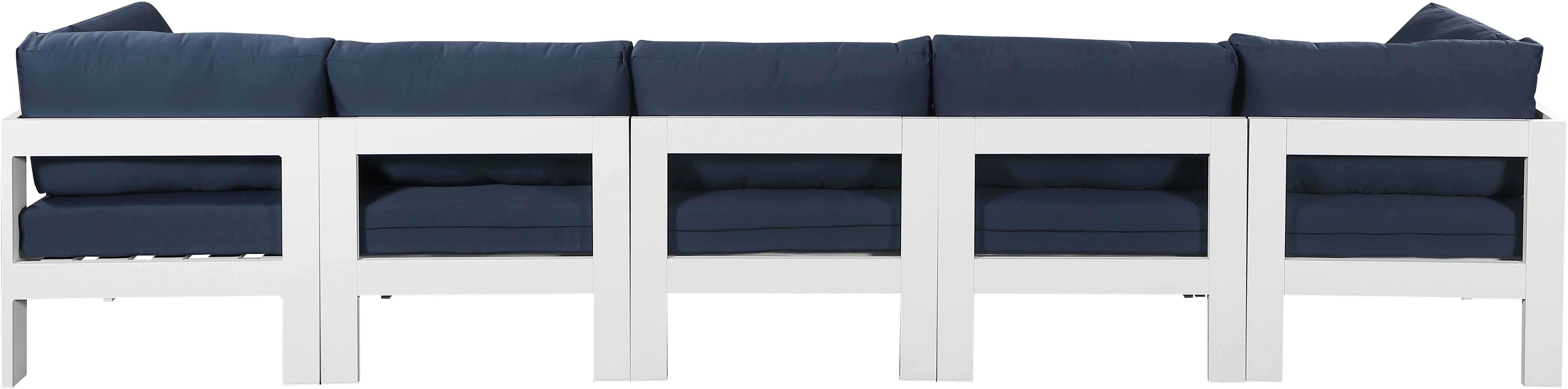 Nizuc - Outdoor Patio Modular Sofa - Navy - Premium Sofas from Meridian Furniture - Just $4512.50! Shop now at brett interiors