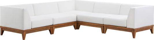 Rio - 5 Piece Modular Sectional - Off White - Premium Stationary Sectionals from Meridian Furniture - Just $6662.50! Shop now at brett interiors