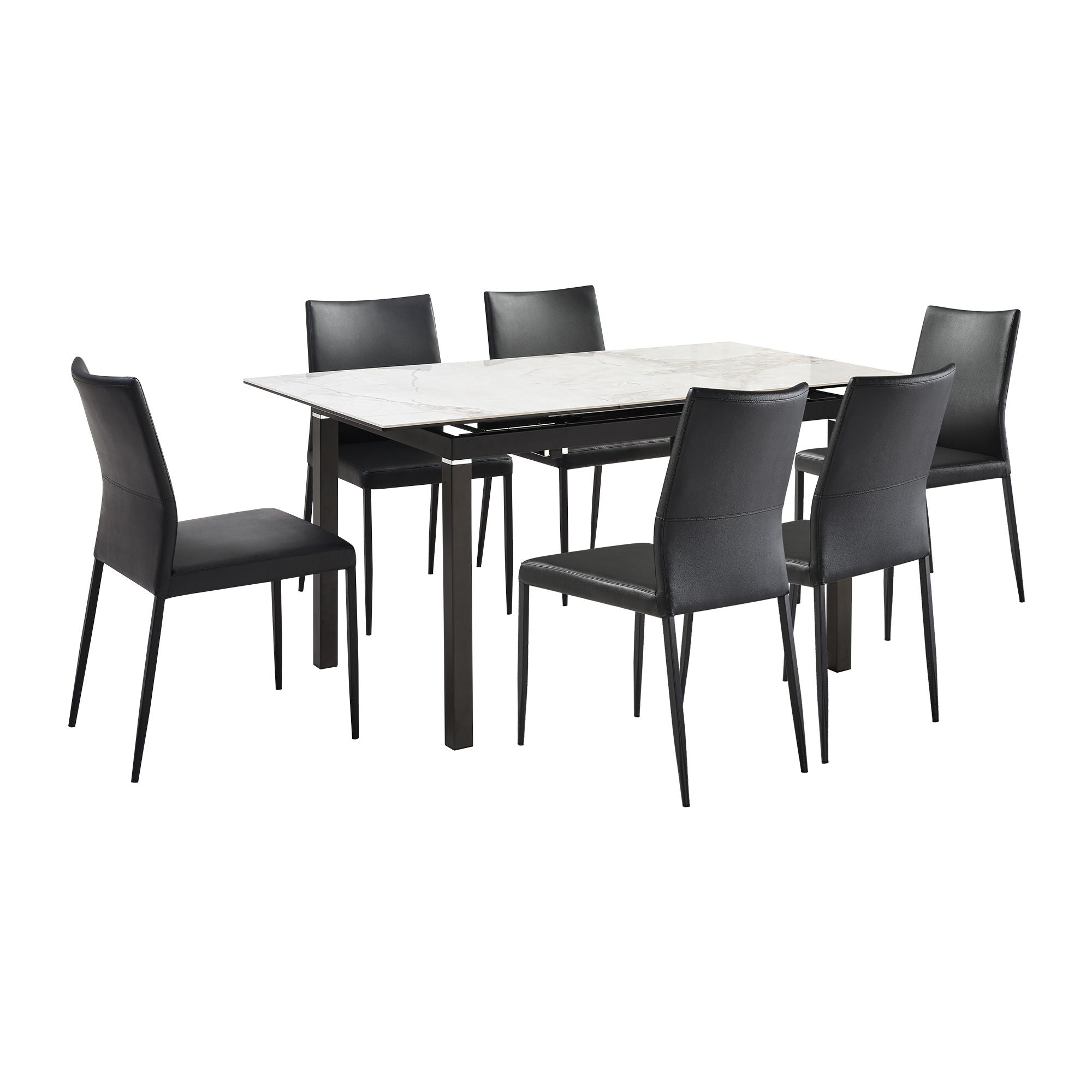 Giana Kash - Extendable Dining Set - Premium 5 Piece Dining Room Sets from Armen Living - Just $2187.50! Shop now at brett interiors