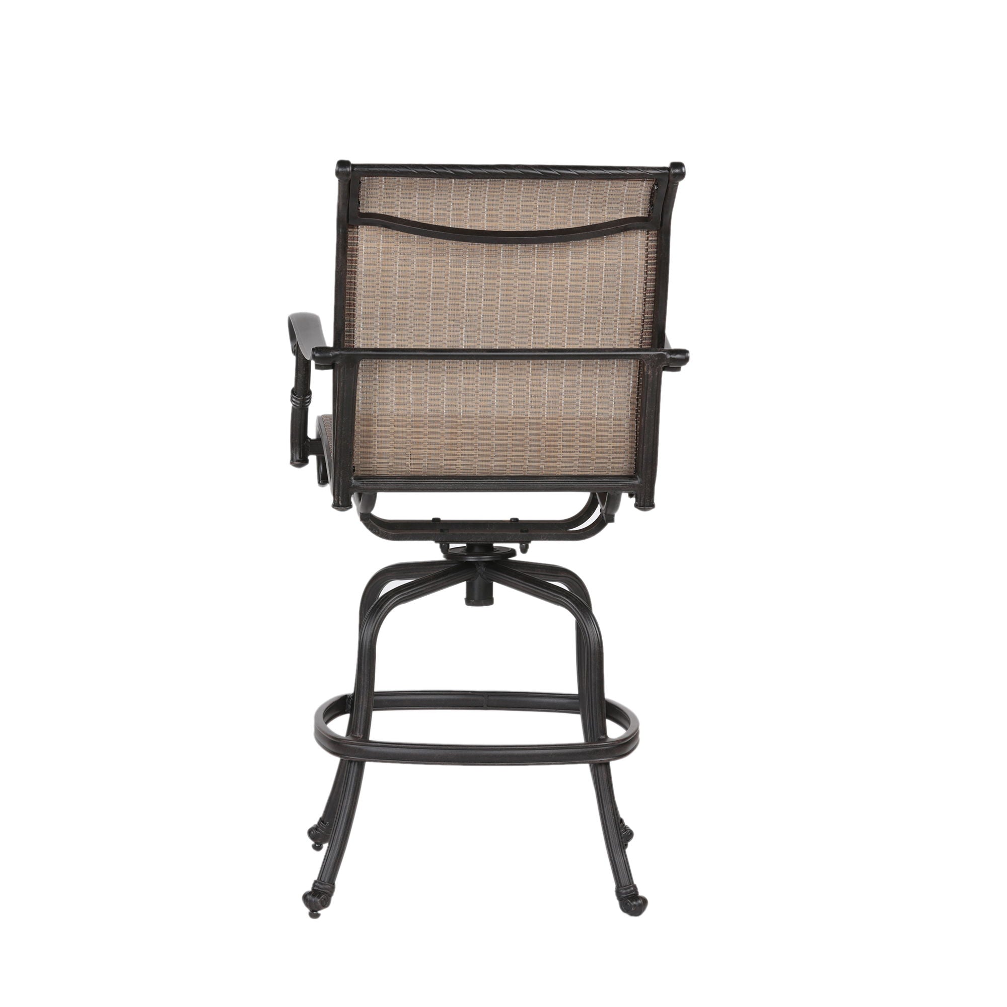 Patio Outdoor Indoor Aluminum Sling Swivel Bar Stool (Set of 2) - Bronze - Premium Chair Sets from Gather Craft - Just $1154! Shop now at brett interiors