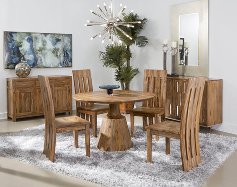 Brownstone - Round Dining Table (2 Cartons) - Nut Brown - Premium Dining Tables from Coast2Coast Home - Just $3712.50! Shop now at brett interiors