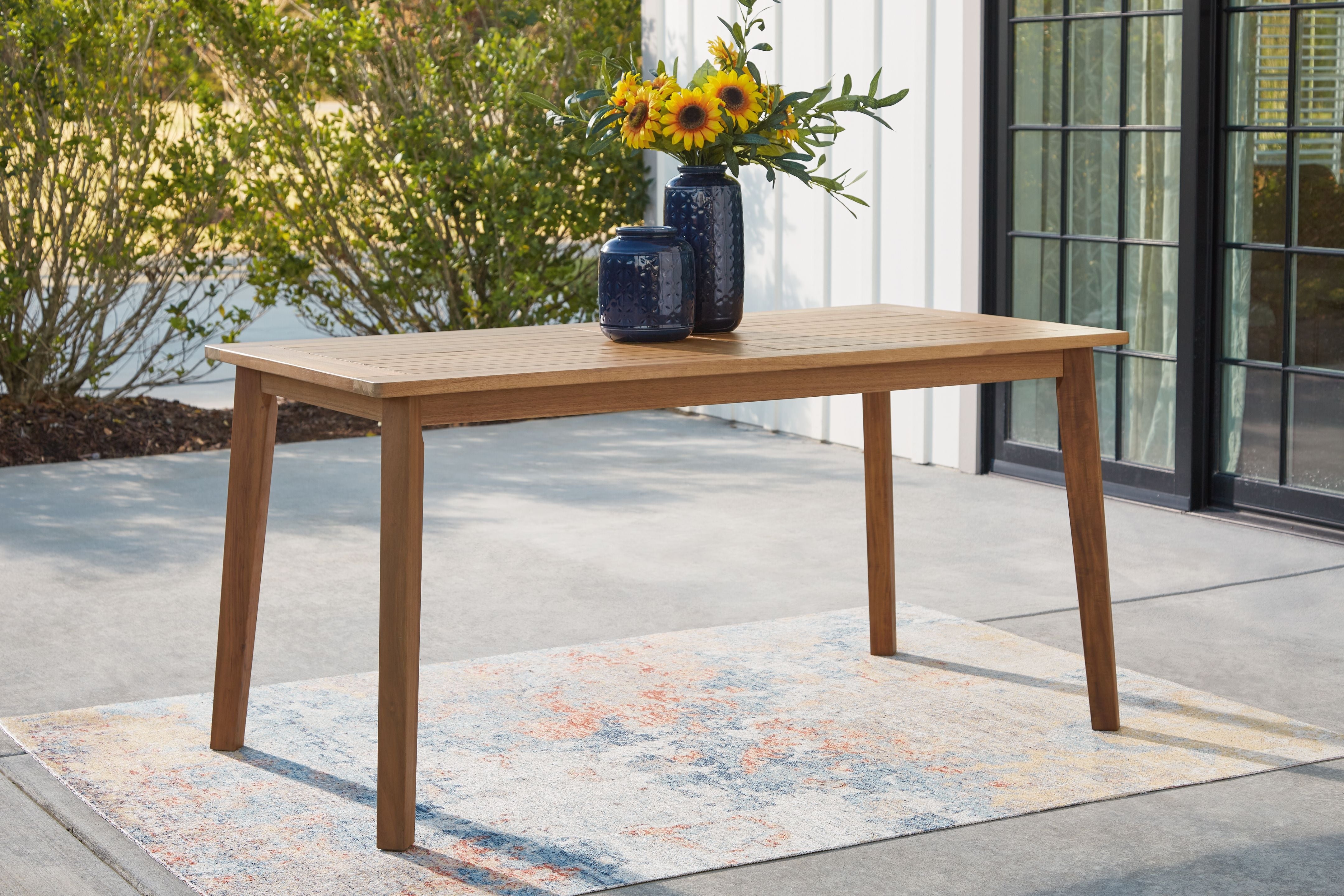 Janiyah - Light Brown - Rectangular Dining Table - Premium Dining Tables from Signature Design by Ashley® - Just $358.05! Shop now at brett interiors