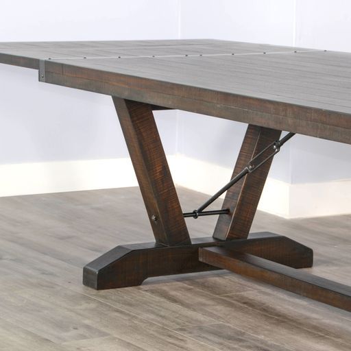 Homestead - Extension Table With Folding Leaves - Dark Brown - Premium Dining Tables with Extensions from Sunny Designs - Just $1494! Shop now at brett interiors