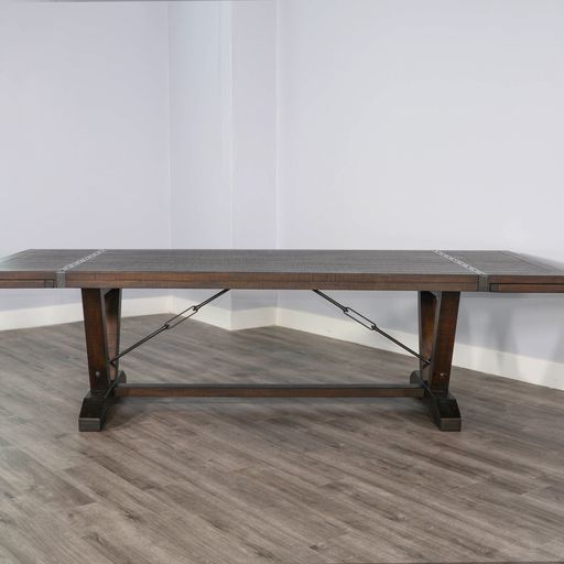 Homestead - Extension Table With Folding Leaves - Dark Brown - Premium Dining Tables with Extensions from Sunny Designs - Just $1494! Shop now at brett interiors