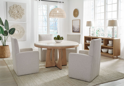 Escape - Dining Upholstered Caster Chair - Mirage Mist - Premium Dining Chairs from Parker House - Just $400! Shop now at brett interiors