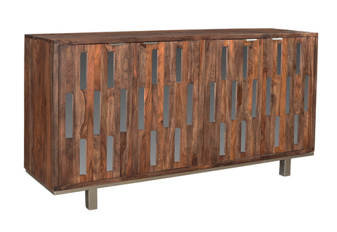 Brownstone - Four Door Credenza - Nut Brown - Premium Credenzas from Coast2Coast Home - Just $3712.50! Shop now at brett interiors