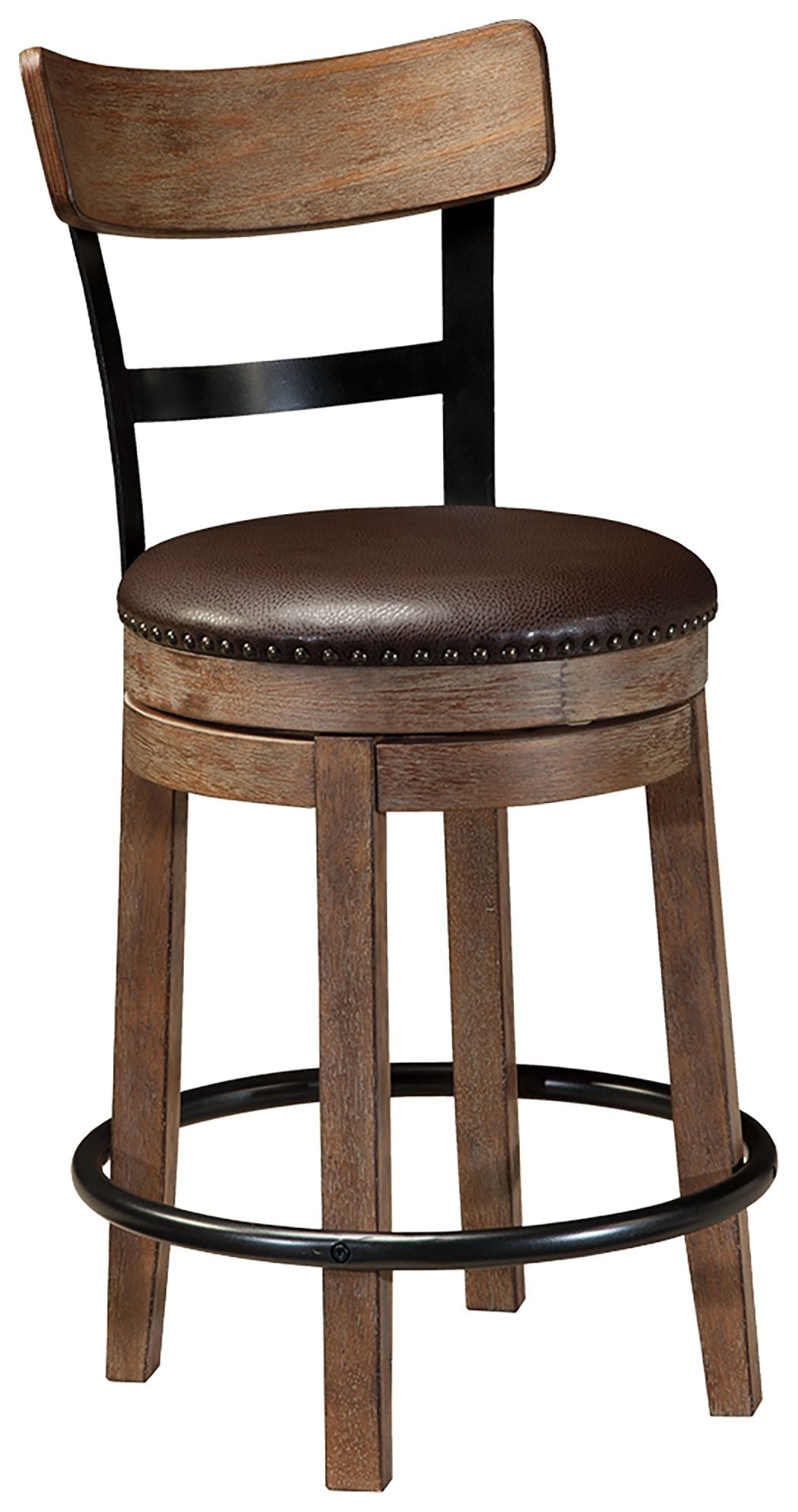 Pinnadel - Swivel Barstool - Premium Counter Height (24"-27") from Ashley Furniture - Just $254.10! Shop now at brett interiors