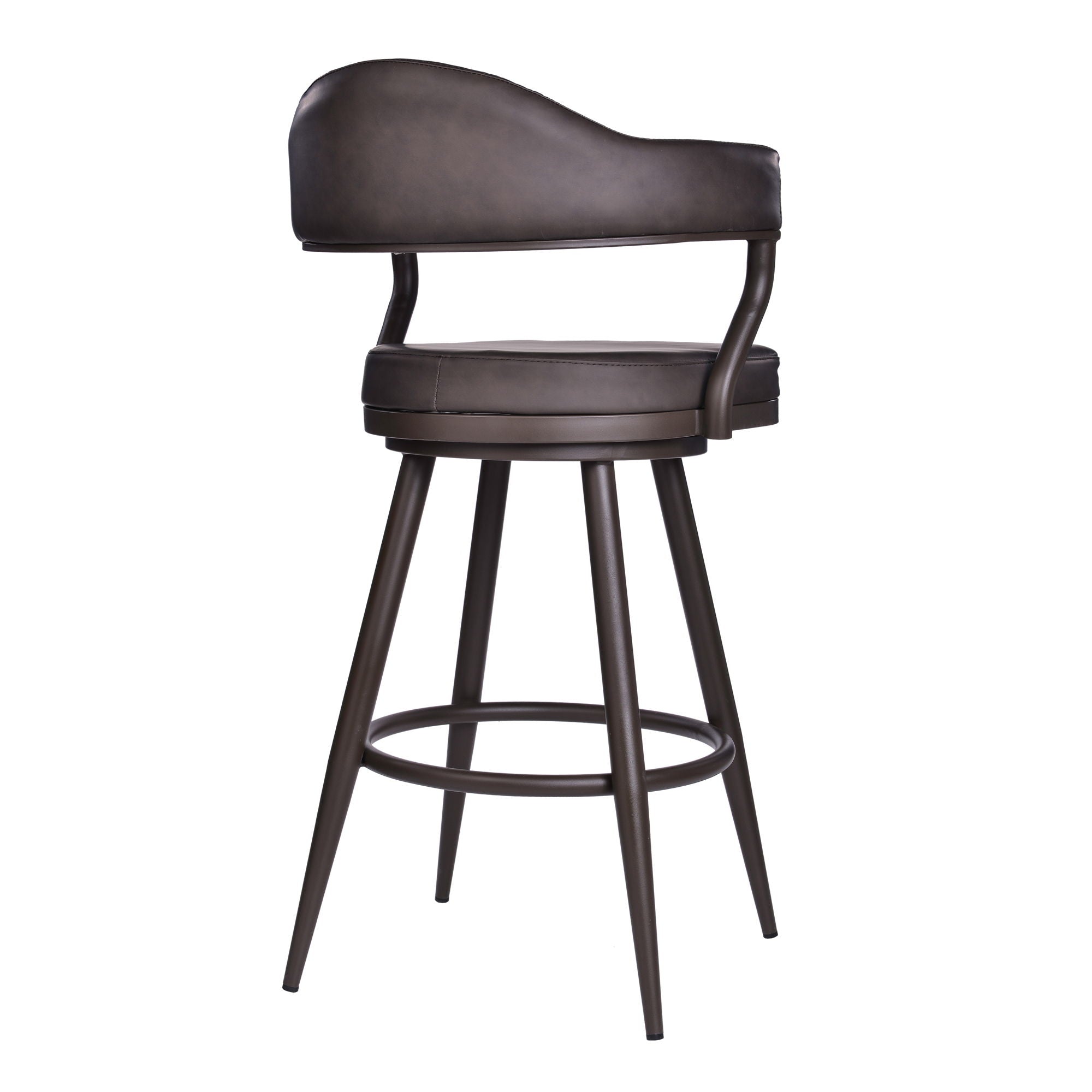 Justin - Swivel Vintage Bar Stool With Metal Legs - Premium Counter Height (24"-27") from Armen Living - Just $362.50! Shop now at brett interiors