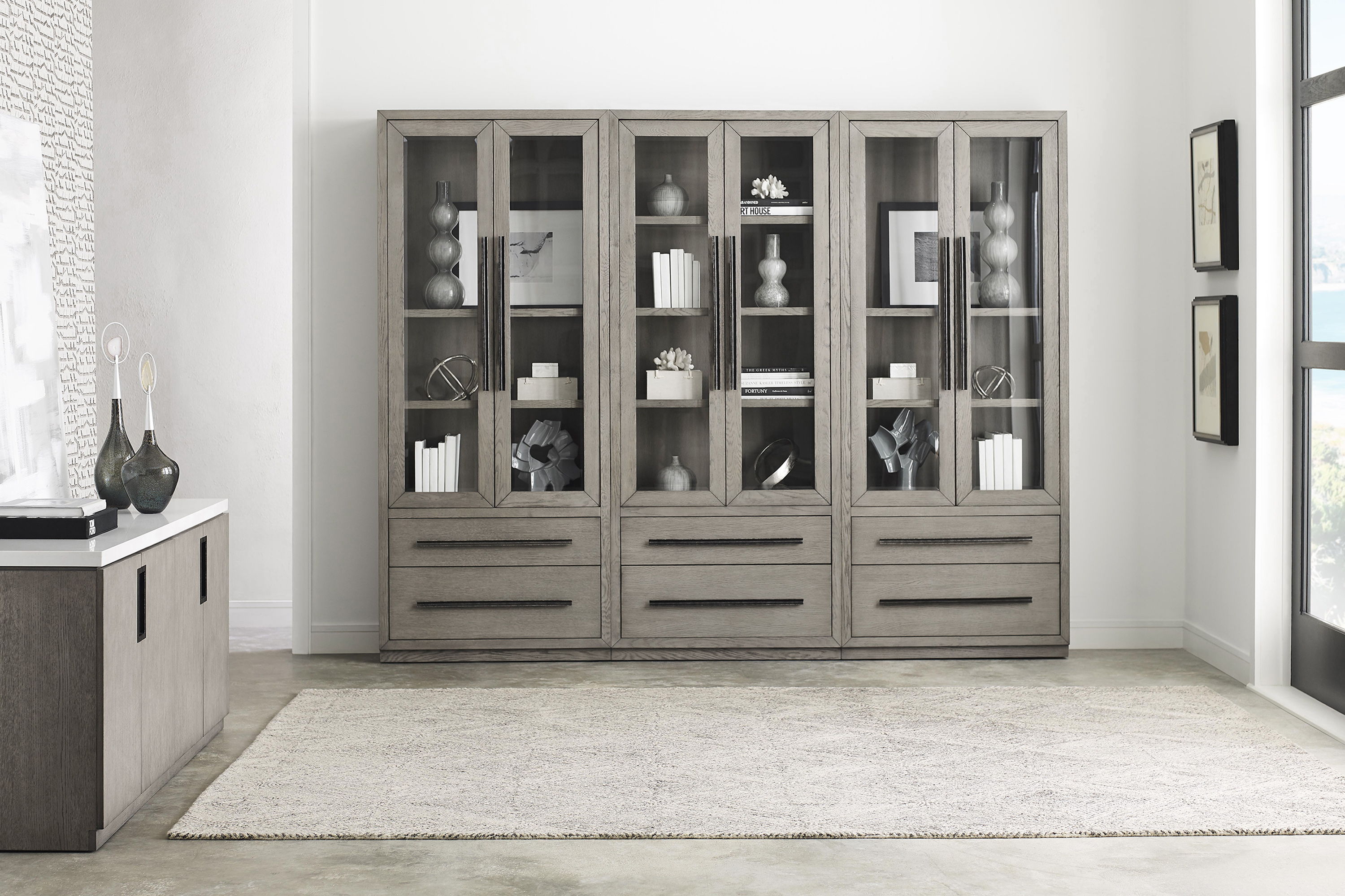 Pure Modern - 3 Piece Library Wall - Moonstone - Premium Library Walls from Parker House - Just $4125! Shop now at brett interiors