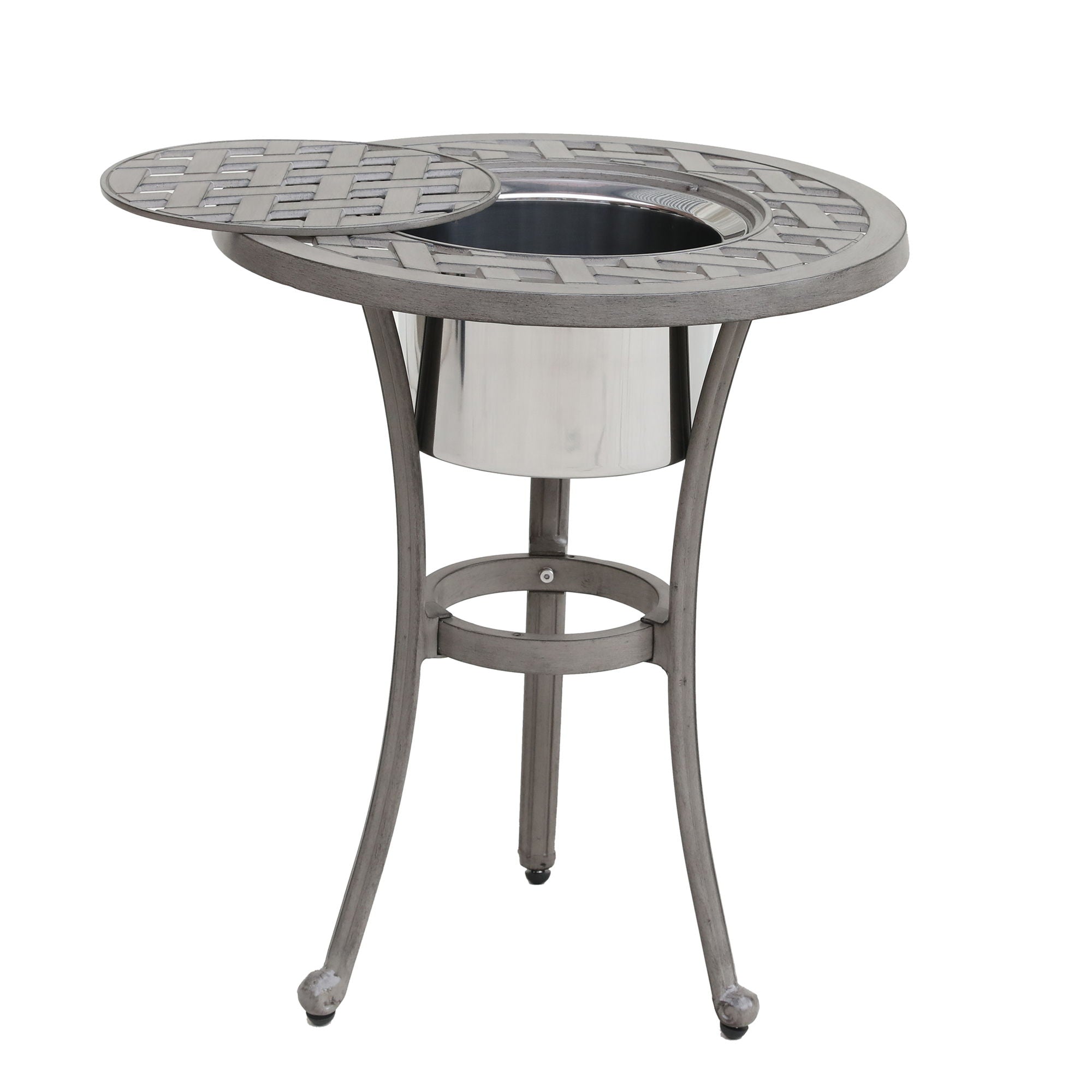 21" Cast Aluminum Round Table With Ice Bucket - Premium Bistro Tables from Gather Craft - Just $253! Shop now at brett interiors