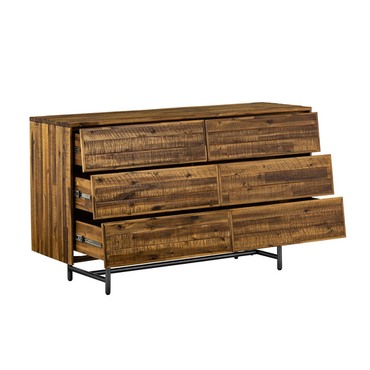 Cusco - Rustic 6 Drawer Dresser - Antique Acacia - Premium Dressers from Armen Living - Just $1387.50! Shop now at brett interiors