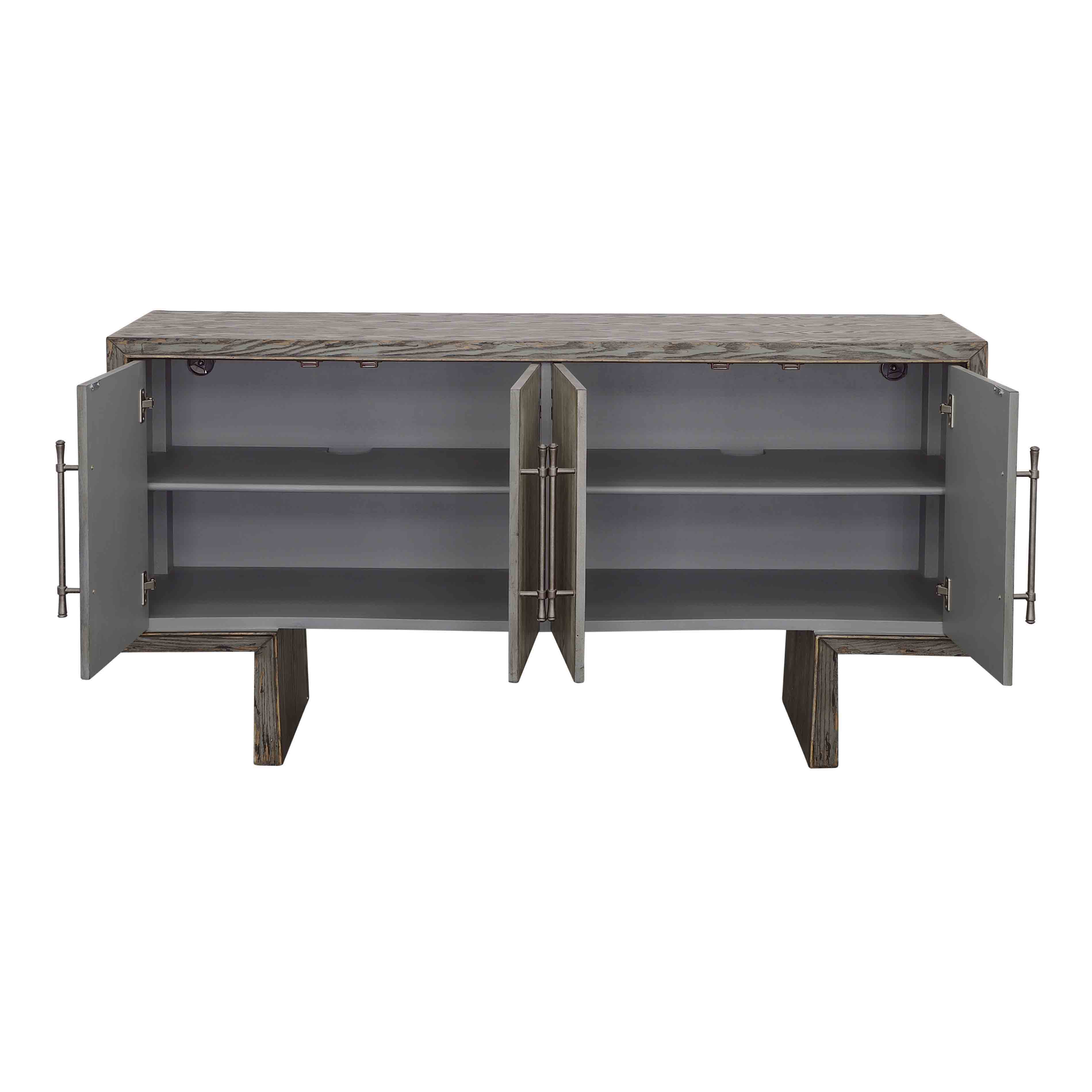 Inverness - Four Door Credenza - Blue Gray / Cream - Premium Credenzas from Coast2Coast Home - Just $3712.50! Shop now at brett interiors