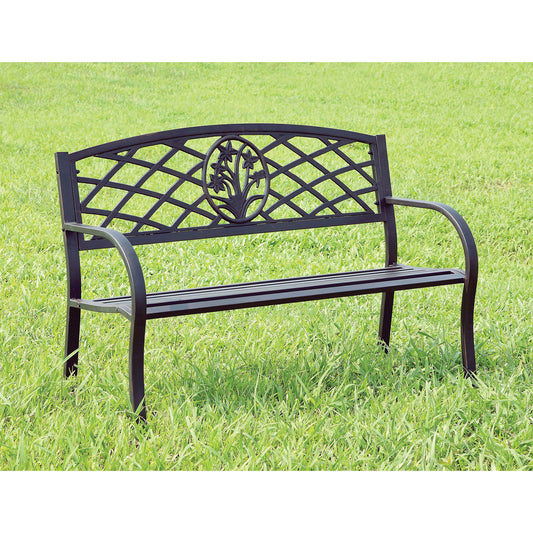 Minot - Patio Steel Bench - Black - Premium Benches from Furniture of America - Just $182.50! Shop now at brett interiors