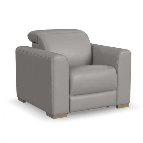 Aurora - Power Recliner With Power Headrest - Pearl Silver - Premium Reclining Chairs from Flexsteel - Just $2250! Shop now at brett interiors