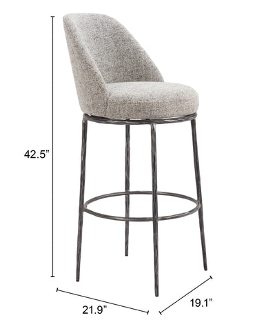 Nordhavn - Swivel Stool - Premium Bar Height (28"-30") from Zuo Modern - Just $1575! Shop now at brett interiors