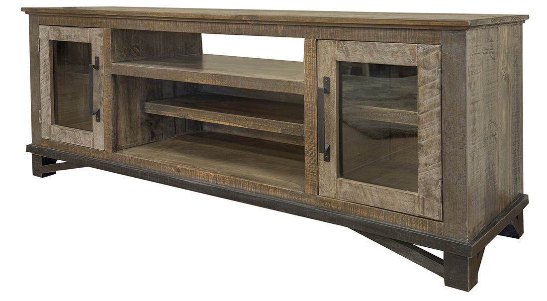 Loft Brown - TV Stand / Wall Unit - Two Tone Gray / Brown - Premium TV Stand Parts from International Furniture Direct - Just $902.50! Shop now at brett interiors