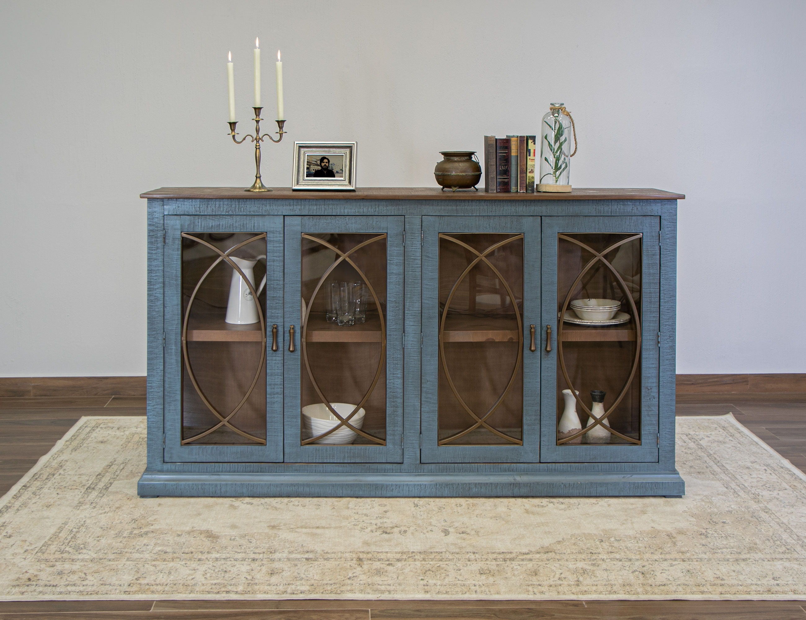 Marlin - Console - Vintage Blue - Premium TV Stands from International Furniture Direct - Just $1312.50! Shop now at brett interiors