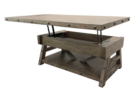 Lodge - Rectangular Lift Top Cocktail Table - Siltstone - Premium Cocktail Tables from Parker House - Just $672.50! Shop now at brett interiors