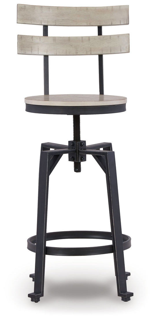 Karisslyn - Whitewash / Black - Swivel Barstool (Set of 2) - Premium Stool Sets from Signature Design by Ashley® - Just $317.65! Shop now at brett interiors