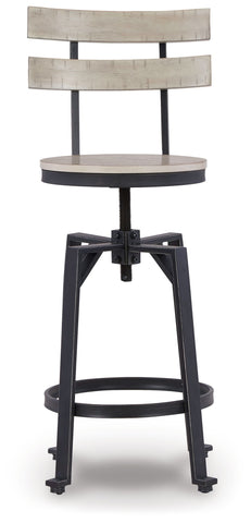 Karisslyn - Whitewash / Black - Swivel Barstool (Set of 2) - Premium Stool Sets from Signature Design by Ashley® - Just $317.65! Shop now at brett interiors