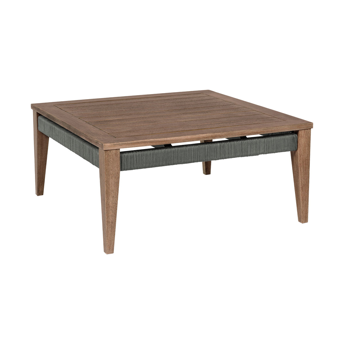 Orbit - Square Outdoor Patio Coffee Table - Weathered Eucalyptus - Premium Coffee Tables from Armen Living - Just $837.50! Shop now at brett interiors